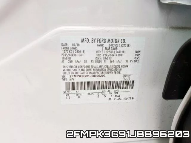 2FMPK3G91JBB96203 фото 2