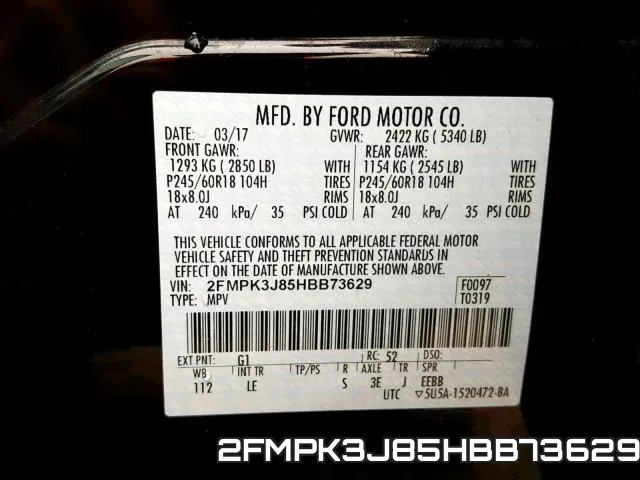 2FMPK3J85HBB73629 фото 2