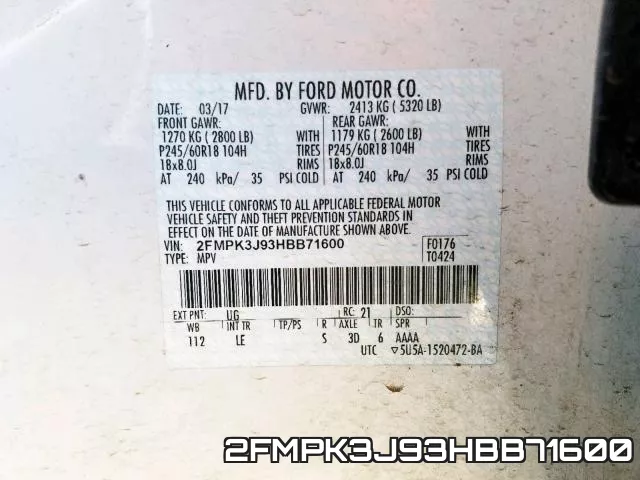 2FMPK3J93HBB71600 фото 2