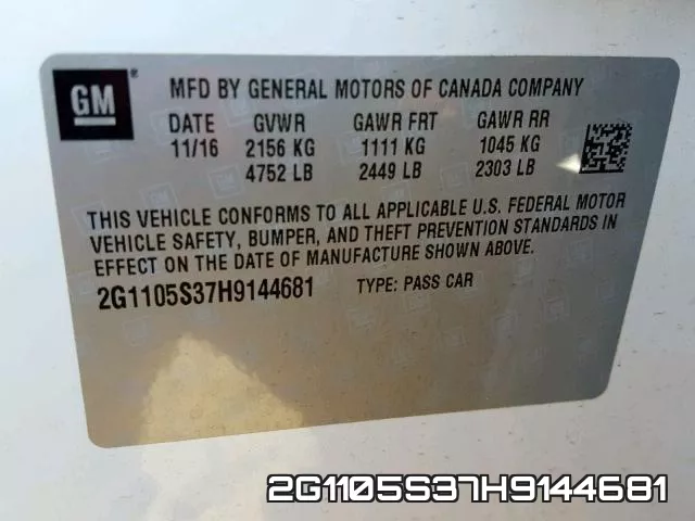 2G1105S37H9144681 фото 2