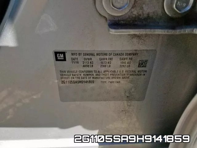 2G1105SA9H9141859 фото 2