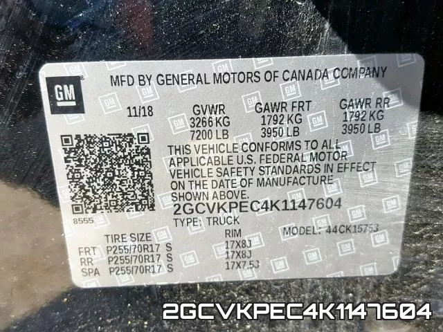 2GCVKPEC4K1147604 фото 2