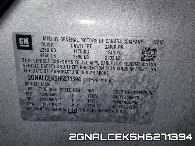 2GNALCEK5H6271394 фото 2