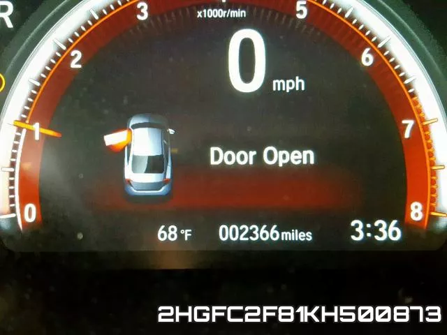 2HGFC2F81KH500873 фото 9