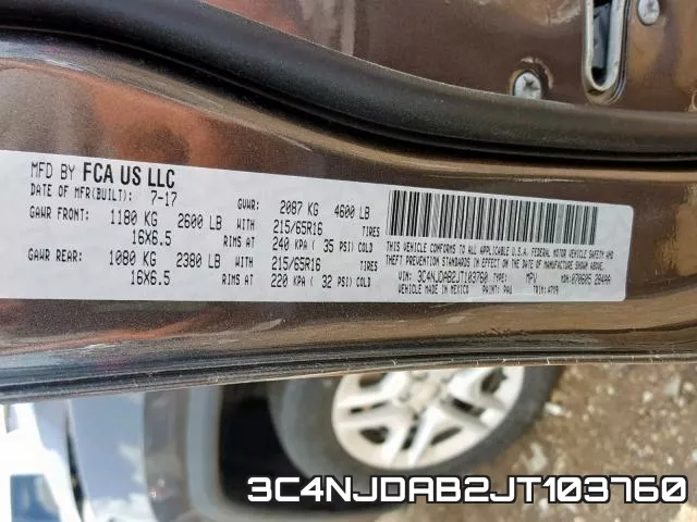 3C4NJDAB2JT103760 фото 2