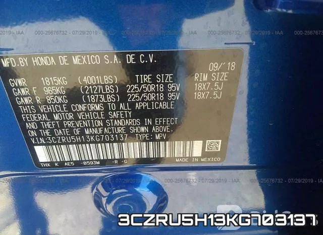 3CZRU5H13KG703137 фото 10