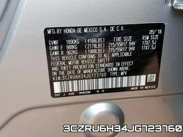 3CZRU6H34JG723760 фото 2