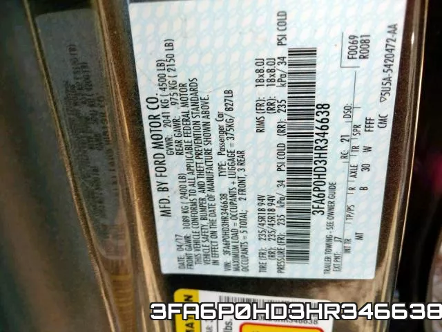 3FA6P0HD3HR346638 фото 2
