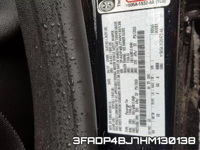 3FADP4BJ7HM130138 фото 2