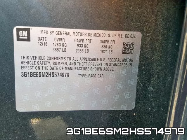 3G1BE6SM2HS574979 фото 2