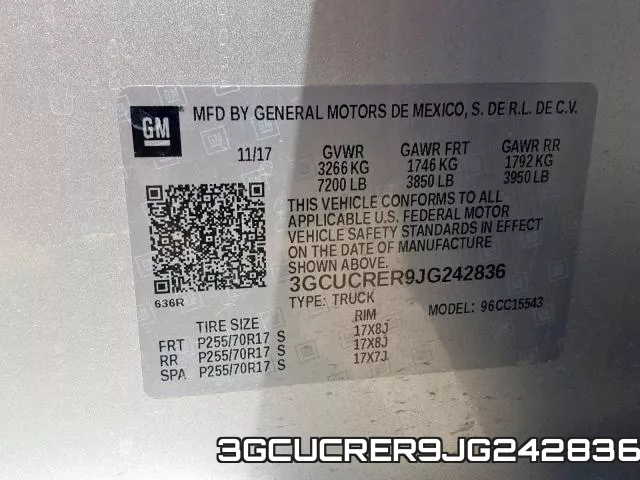 3GCUCRER9JG242836 фото 2