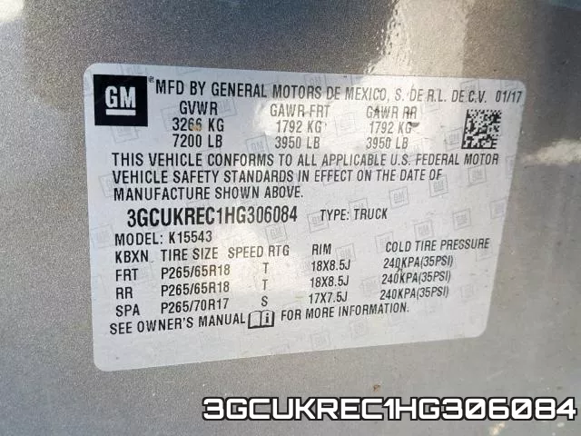 3GCUKREC1HG306084 фото 2
