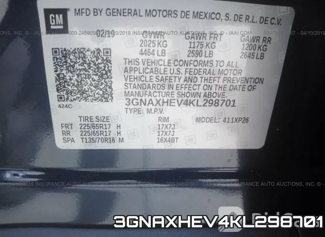 3GNAXHEV4KL298701 фото 10