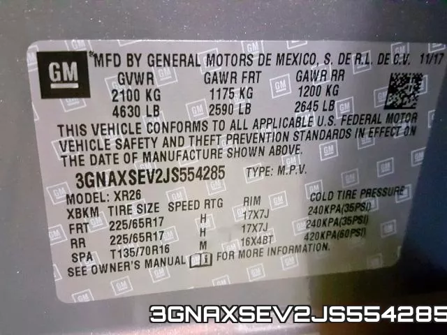 3GNAXSEV2JS554285 фото 2