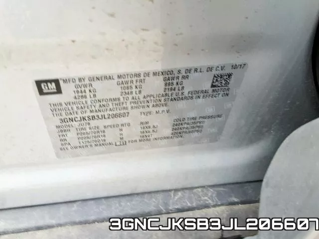 3GNCJKSB3JL206607 фото 2