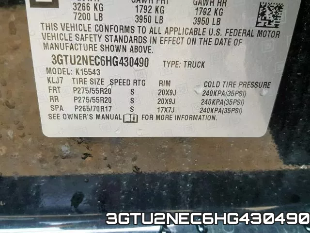 3GTU2NEC6HG430490 фото 2