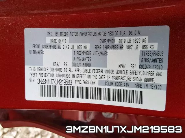 3MZBN1U7XJM219583 фото 2
