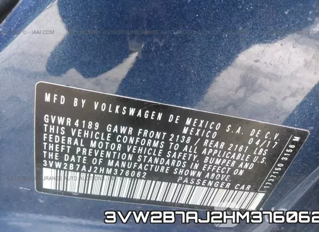 3VW2B7AJ2HM376062 фото 10