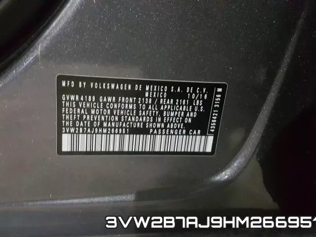 3VW2B7AJ9HM266951 фото 2