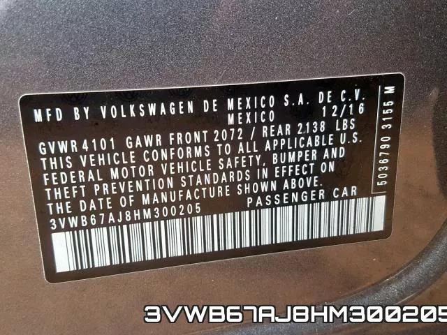 3VWB67AJ8HM300205 фото 2