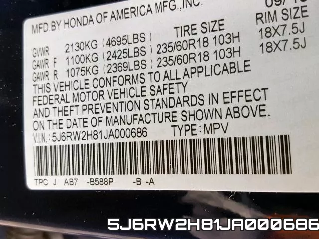 5J6RW2H81JA000686 фото 2