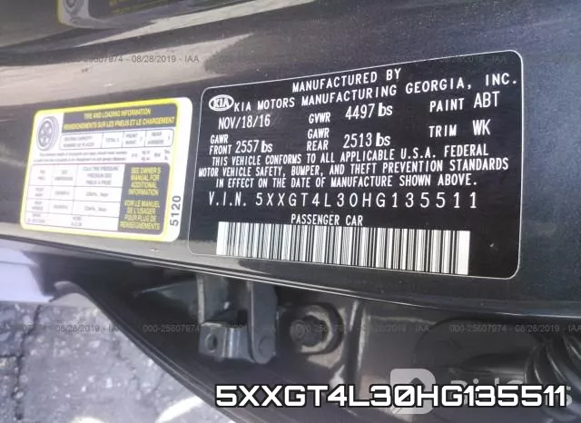 5XXGT4L30HG135511 фото 10