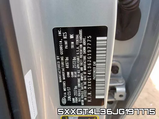 5XXGT4L36JG197775 фото 2