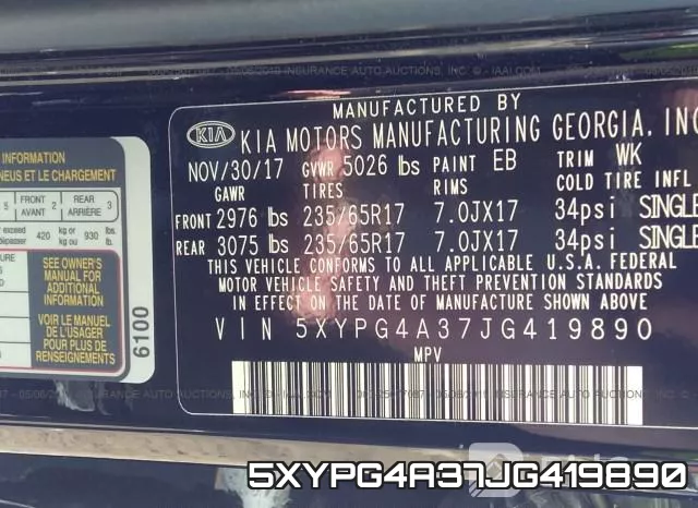5XYPG4A37JG419890 фото 10