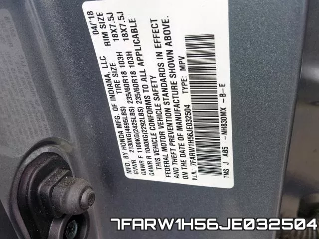 7FARW1H56JE032504 фото 2