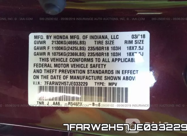 7FARW2H57JE033229 фото 10