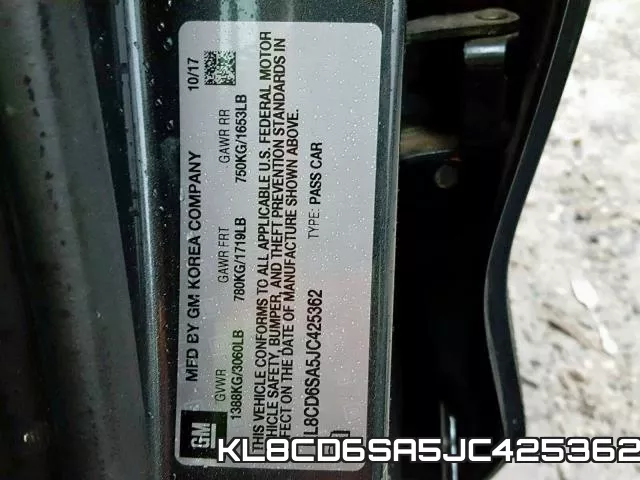KL8CD6SA5JC425362 фото 2