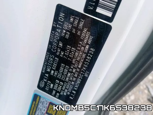 KNDMB5C17K6538238 фото 2