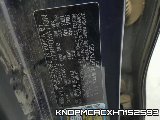 KNDPMCACXH7152593 фото 2