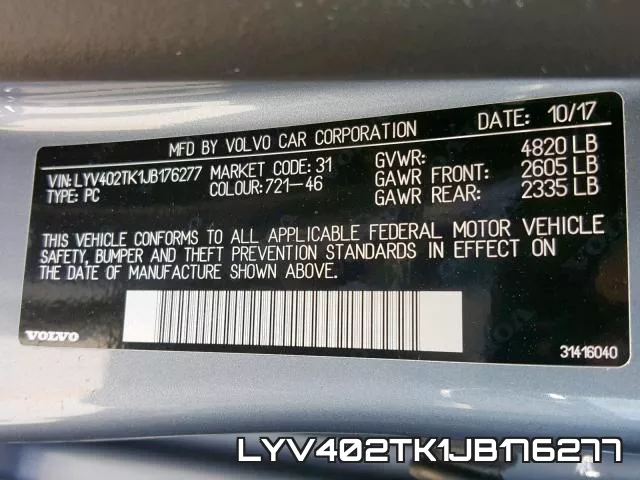 LYV402TK1JB176277 фото 2