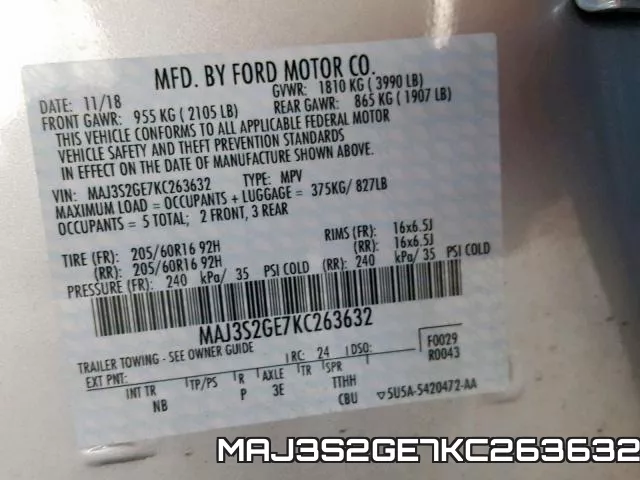 MAJ3S2GE7KC263632 фото 2