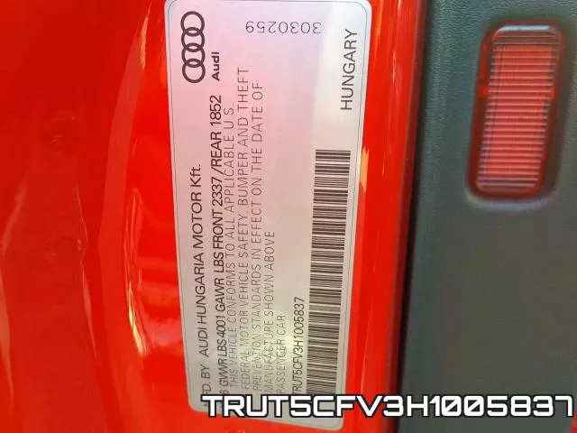 TRUT5CFV3H1005837 фото 2