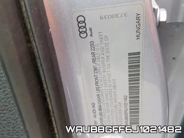 WAUB8GFF6J1021482 фото 2