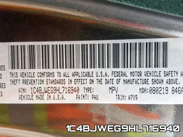 1C4BJWEG9HL716940 фото 2