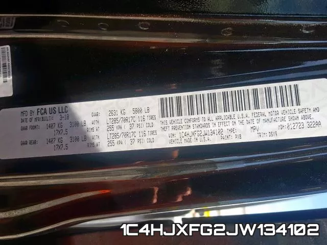 1C4HJXFG2JW134102 фото 2