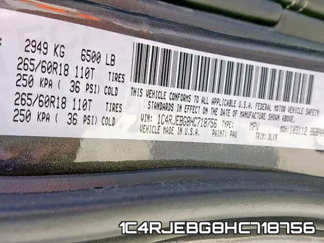 1C4RJEBG8HC718756 фото 2