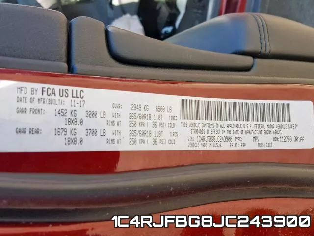 1C4RJFBG8JC243900 фото 2