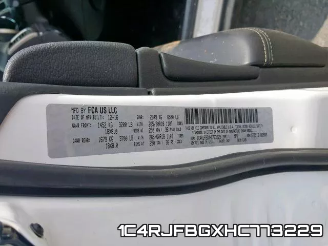 1C4RJFBGXHC773229 фото 2