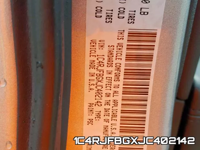 1C4RJFBGXJC402142 фото 2