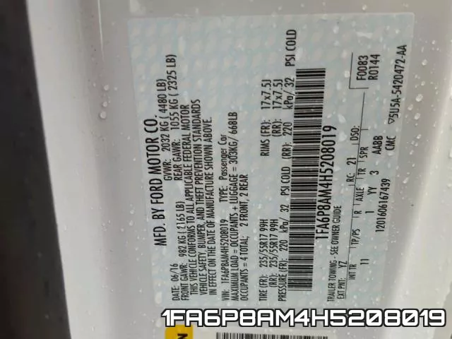 1FA6P8AM4H5208019 фото 2
