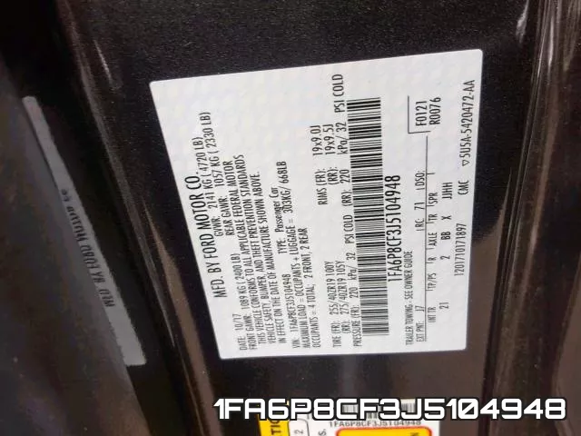 1FA6P8CF3J5104948 фото 2
