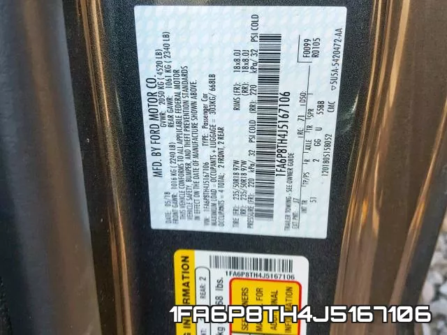 1FA6P8TH4J5167106 фото 2