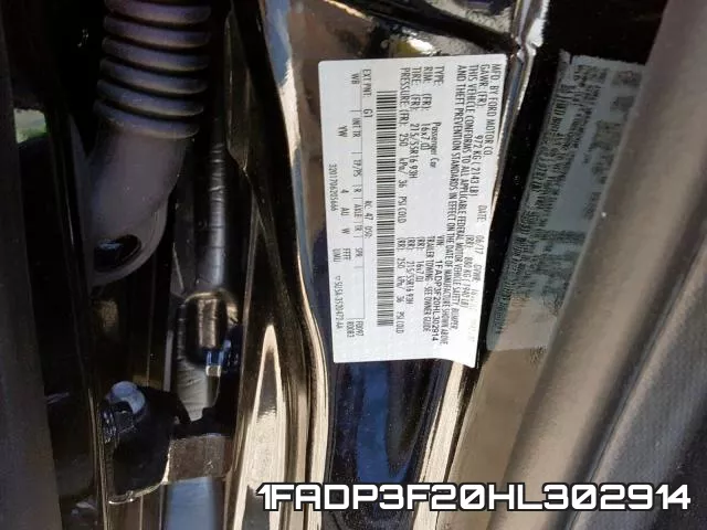 1FADP3F20HL302914 фото 2
