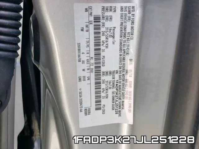 1FADP3K27JL251228 фото 2