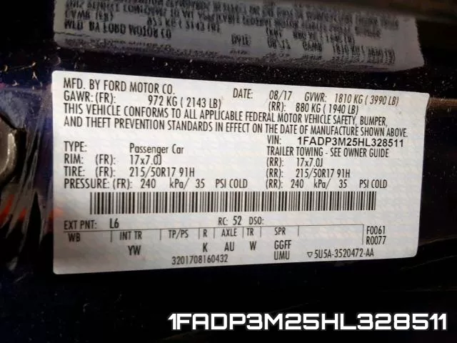 1FADP3M25HL328511 фото 2