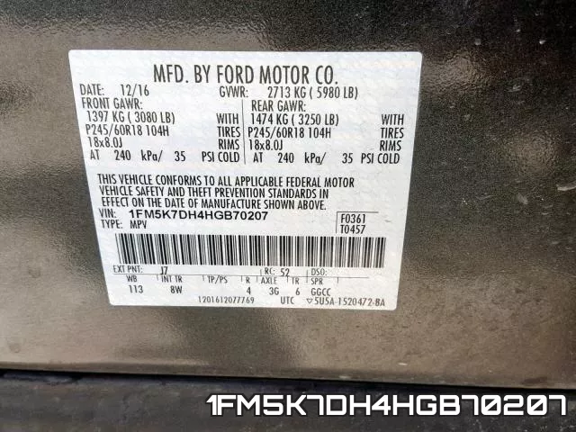 1FM5K7DH4HGB70207 фото 2